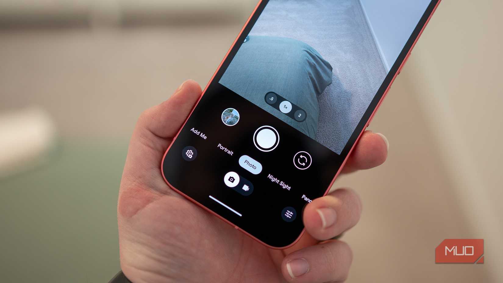 Camera controls on the Google Pixel 9a.