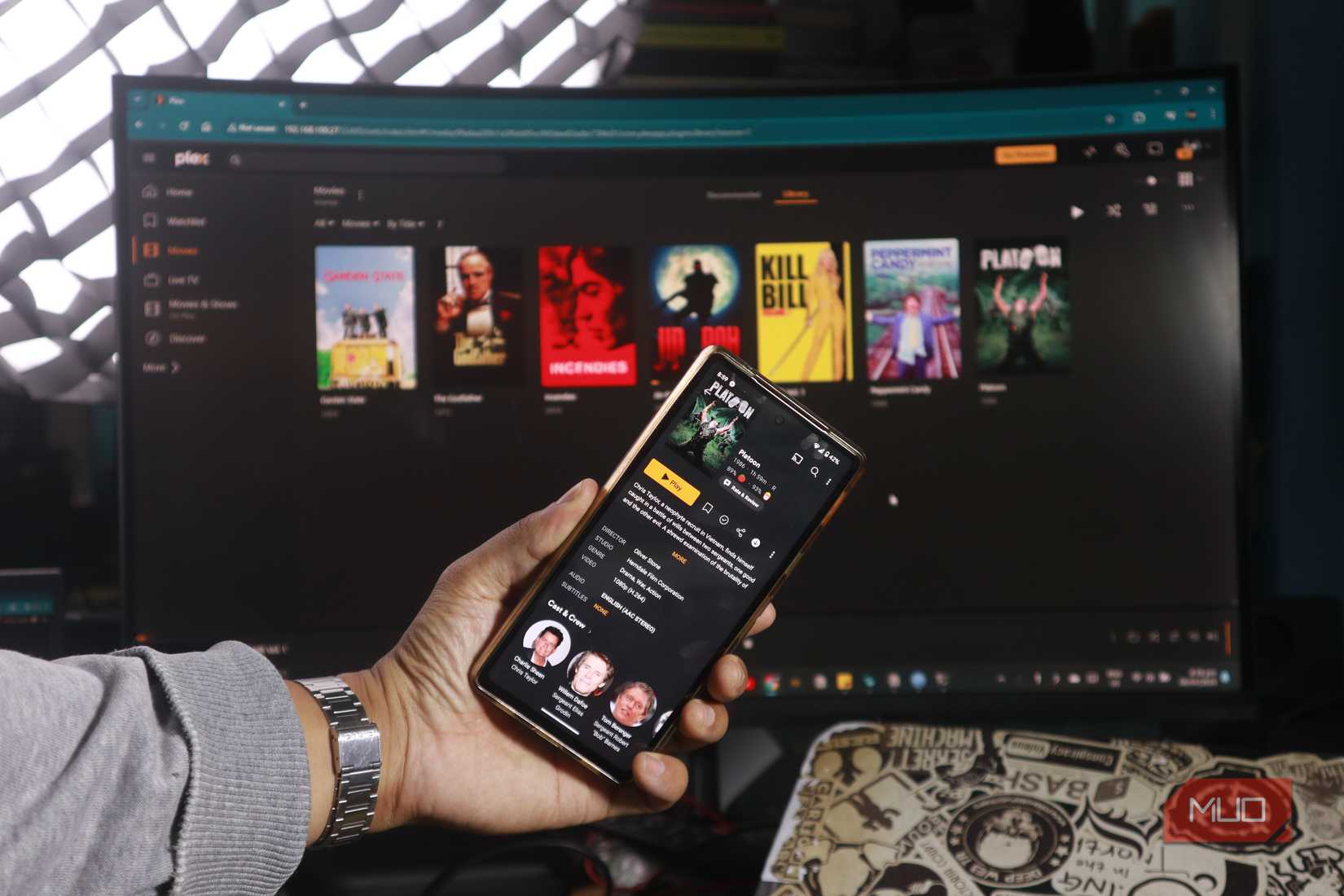 Accessing movies through self hosted Plex media server.