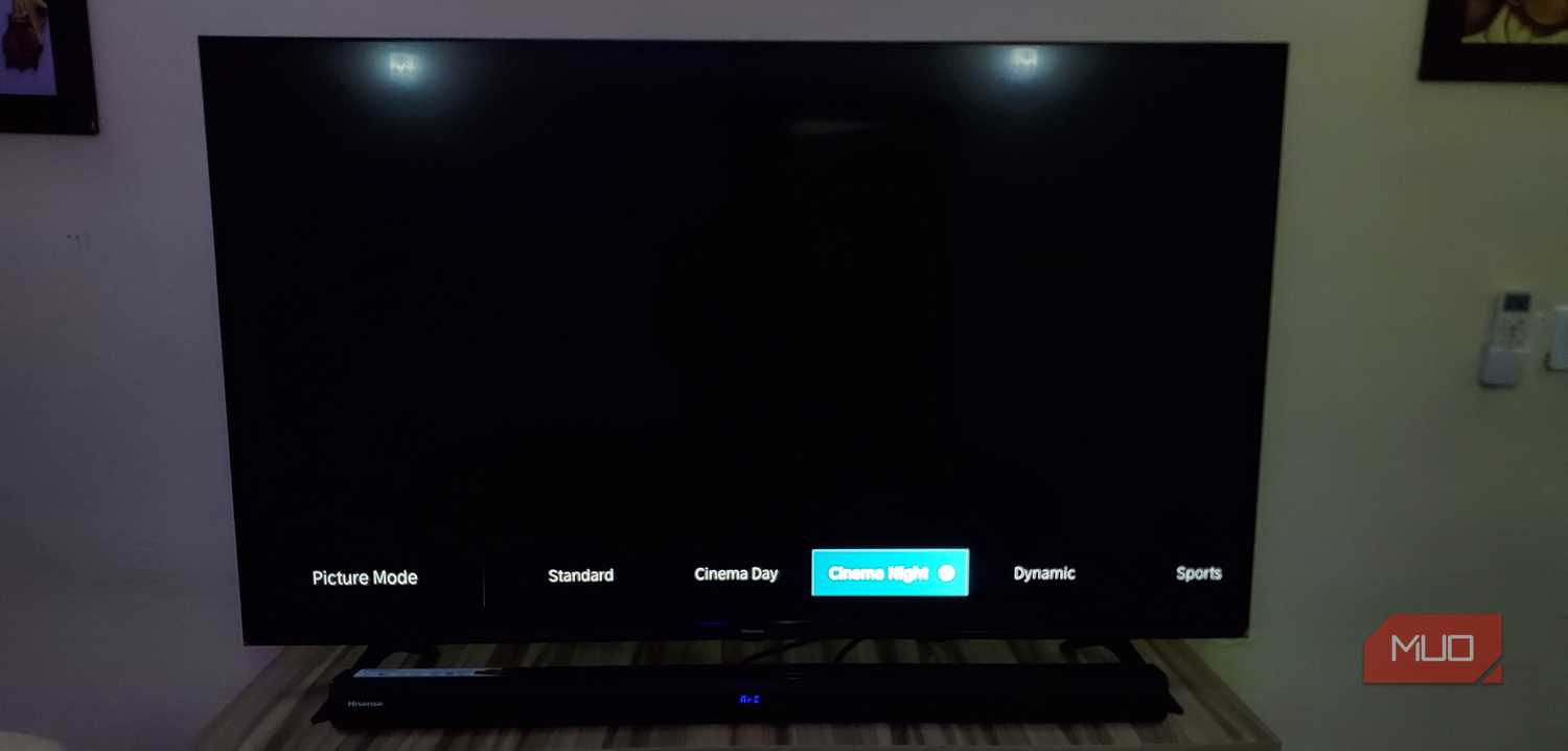 Picture modes on Hisense Smart TV.