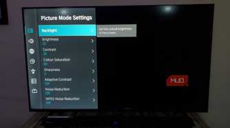 Adjusting picture mode settings on Hisense smart TV.
