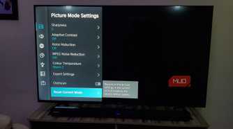 More picture mode settings on Hisense smart TV.