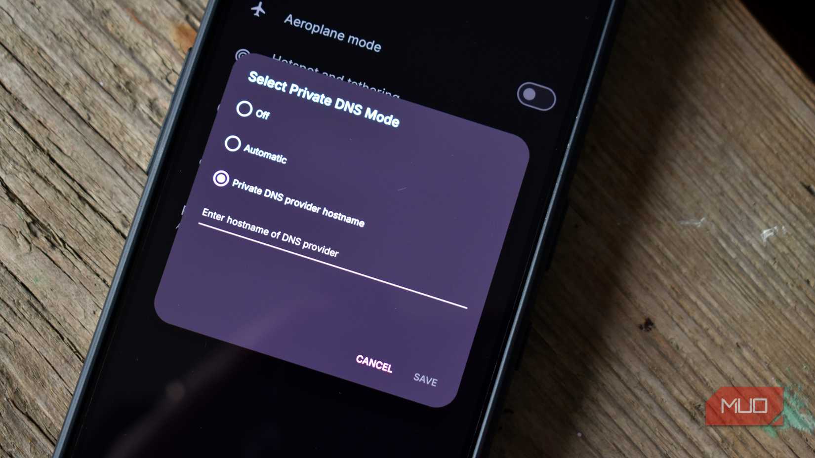 private dns settings on android smartphone