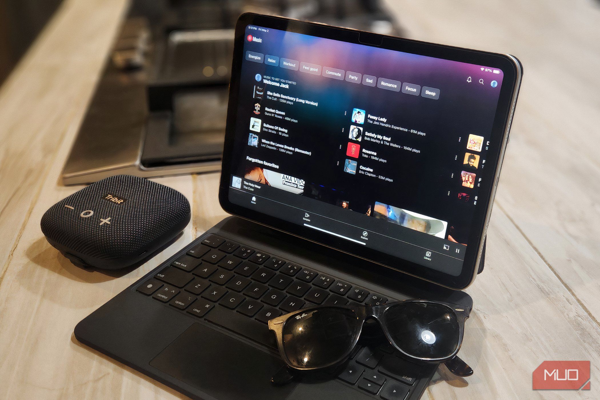 YouTube Music Premium on a tablet.
