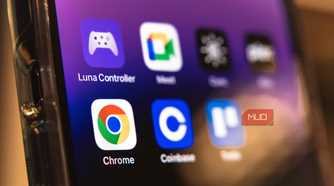 Chrome app icon on a smartphone alongside other apps