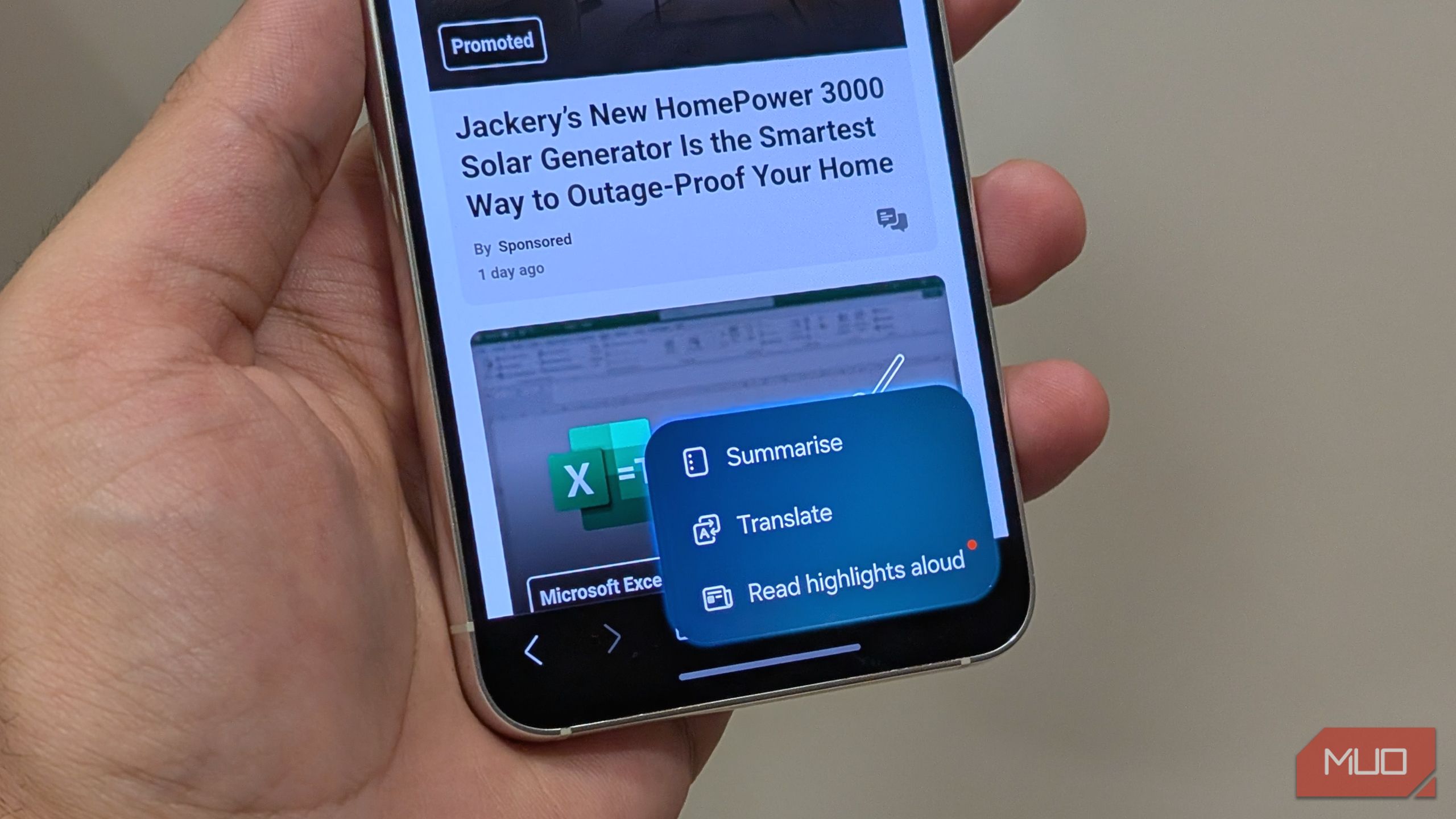 Browsing Assist in Samsung Internet browser