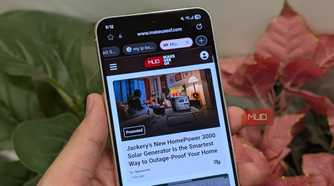 MakeUseOf website loaded on Samsung Internet browser