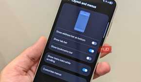 Customization of home screen in Samsung Internet browser