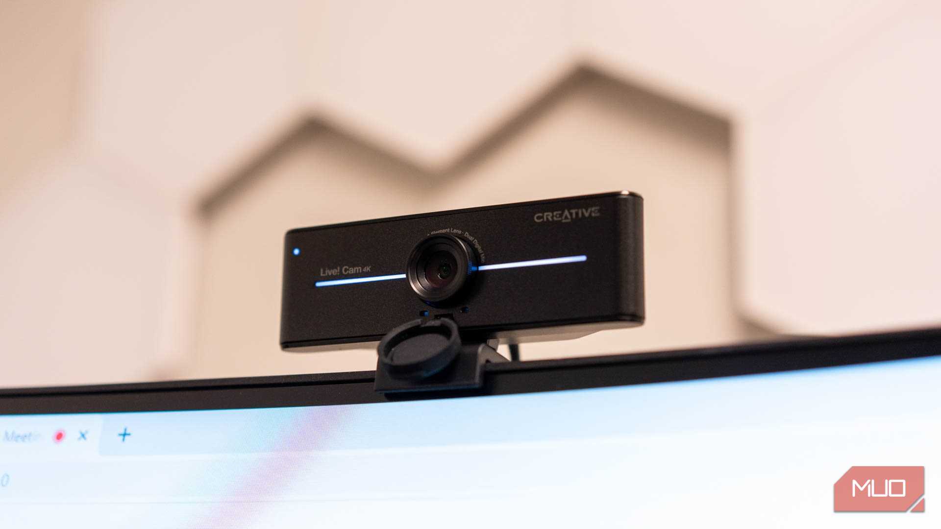 The Creative Live! Cam Sync 4K Webcam on a computer
