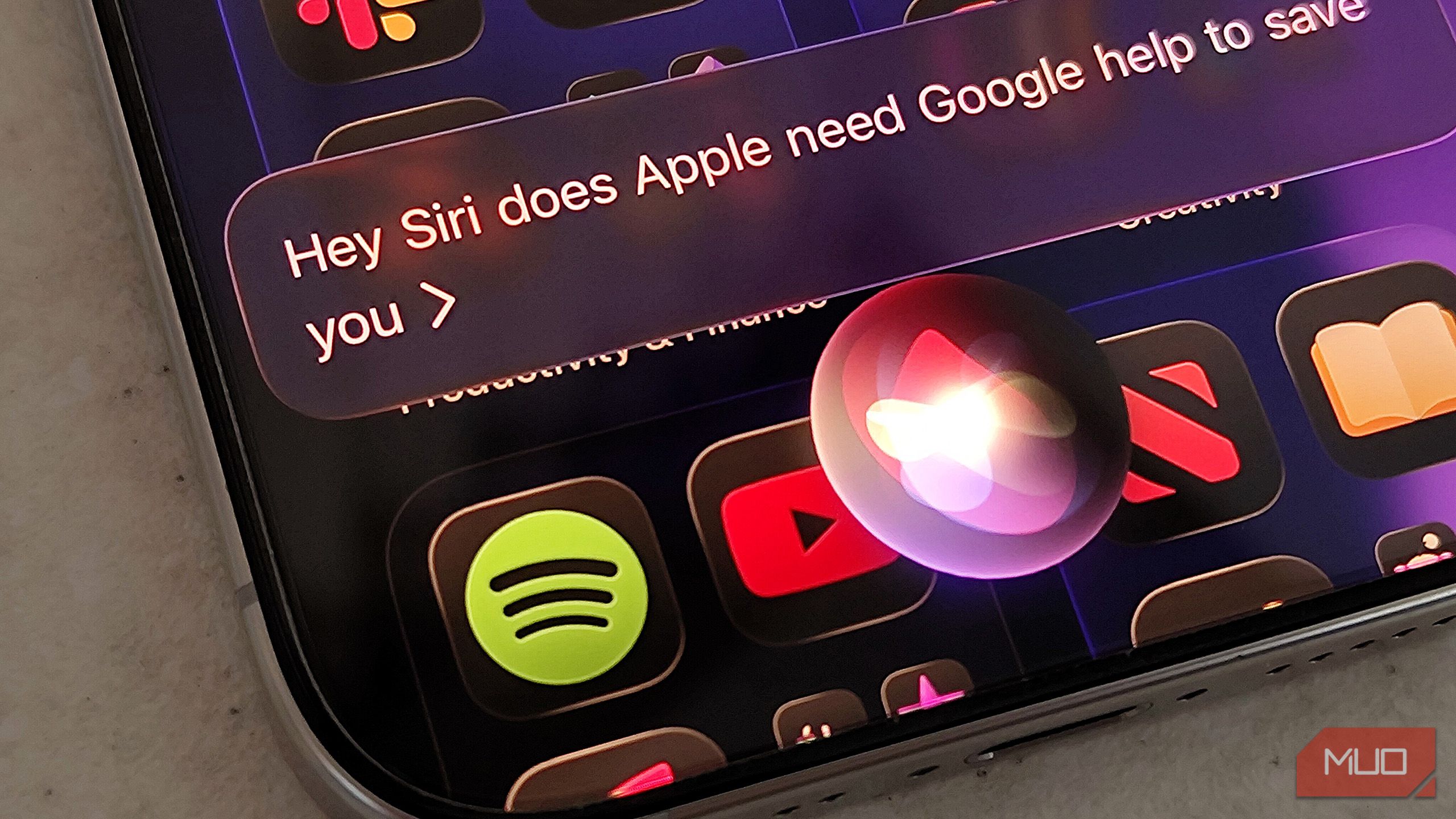 Apple's Siri assistant on an iPhone 16 Pro