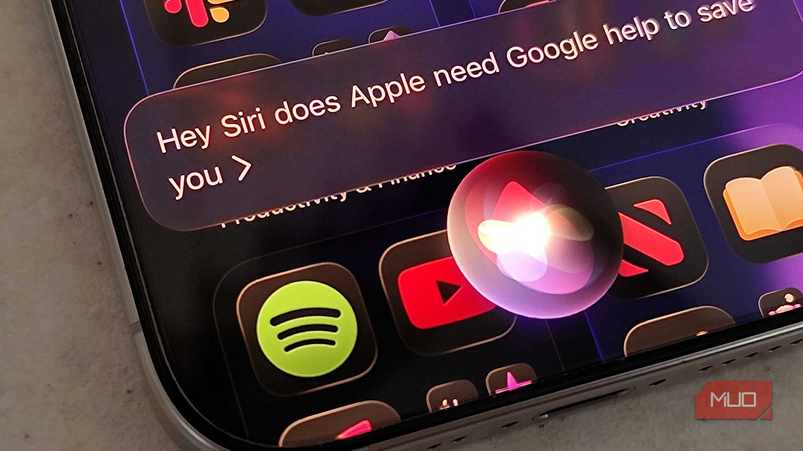 Apple's Siri assistant on an iPhone 16 Pro