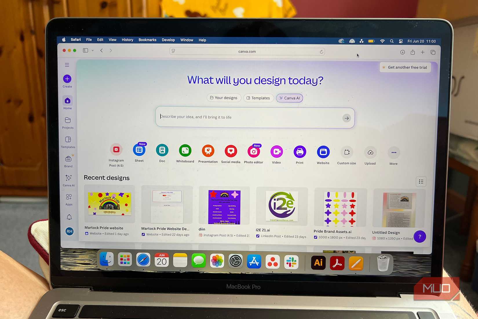 Canva Design Homepage