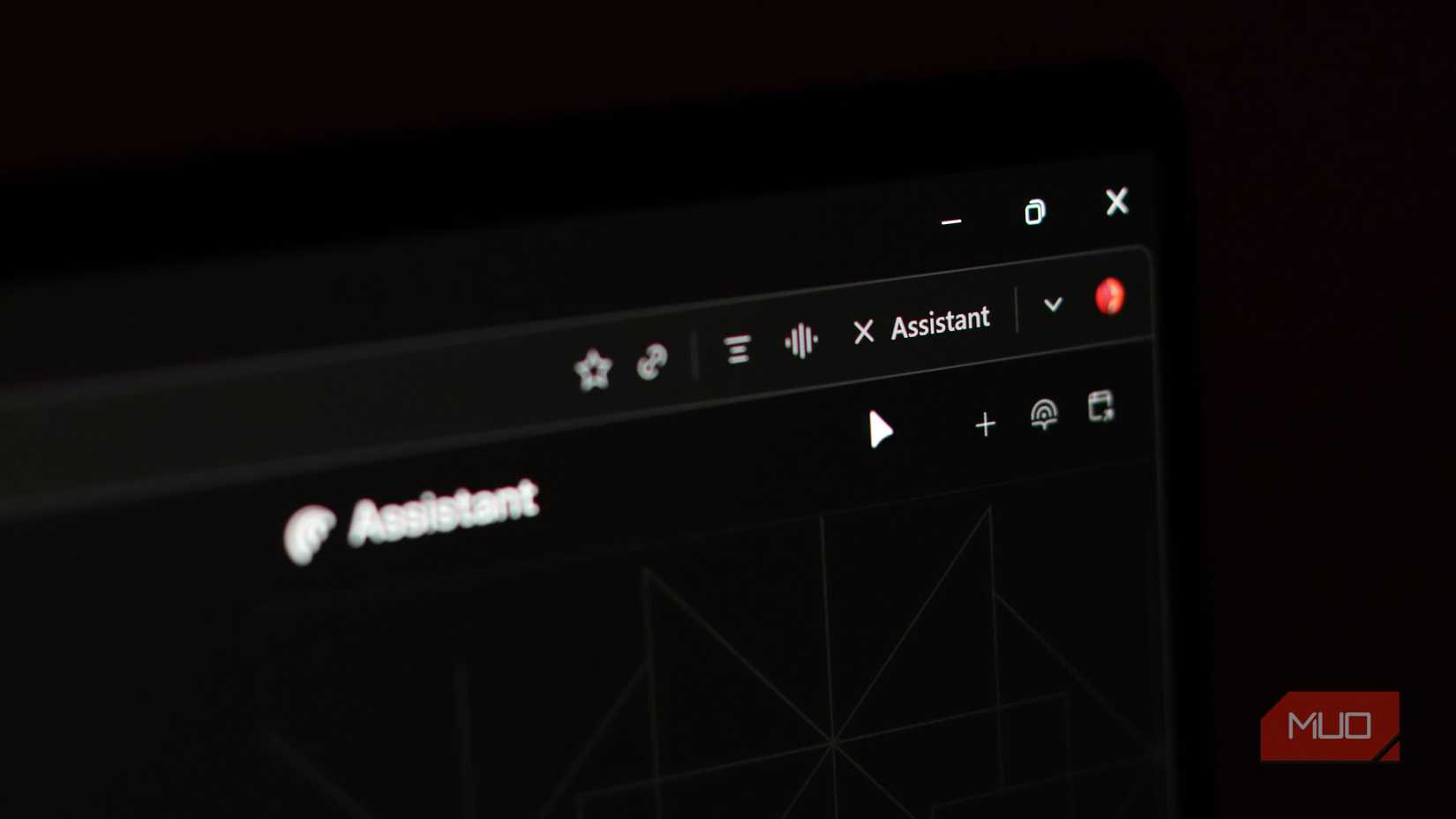 Comet browser's assistant button. 