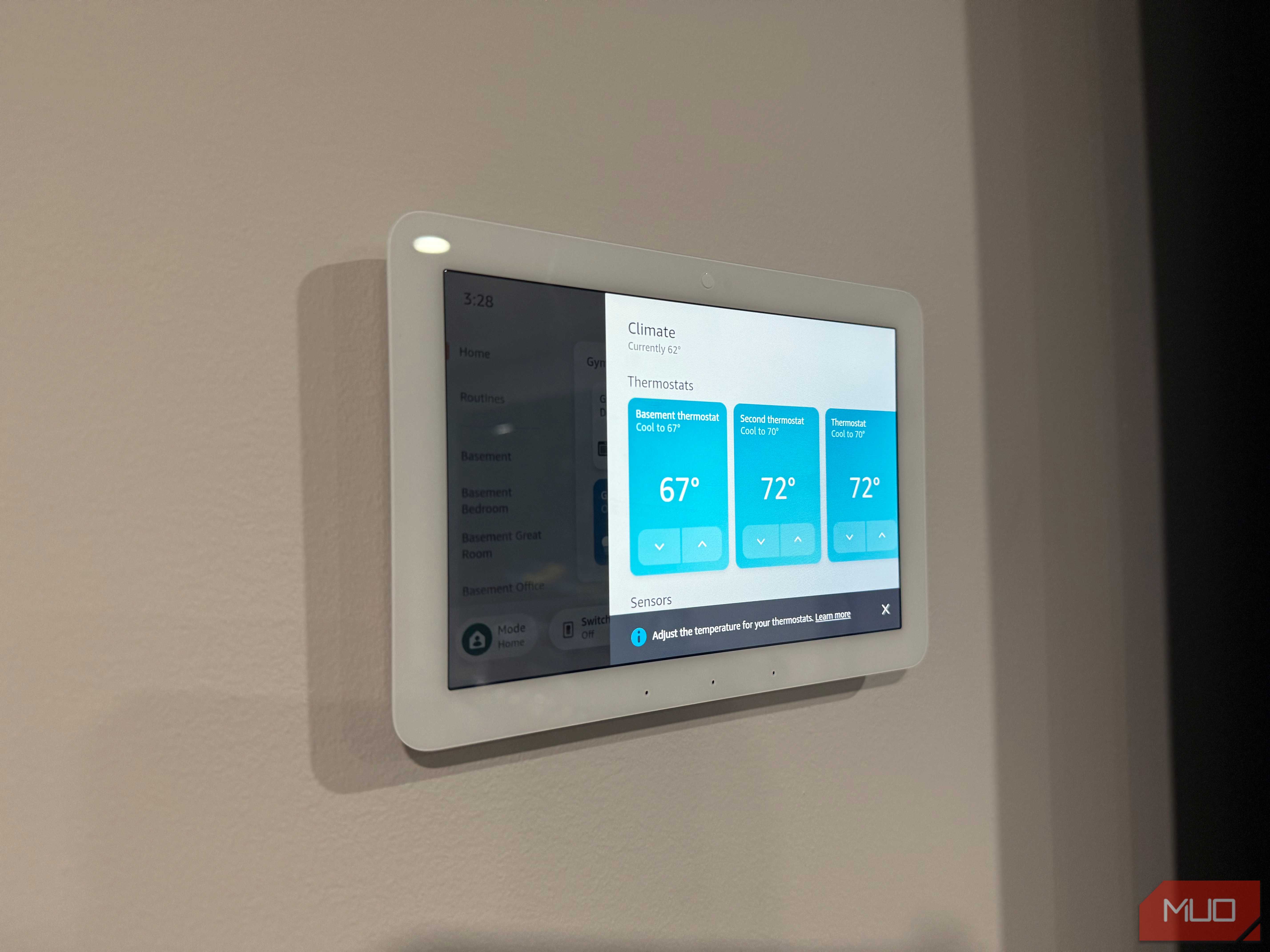 echo hub showing thermostats