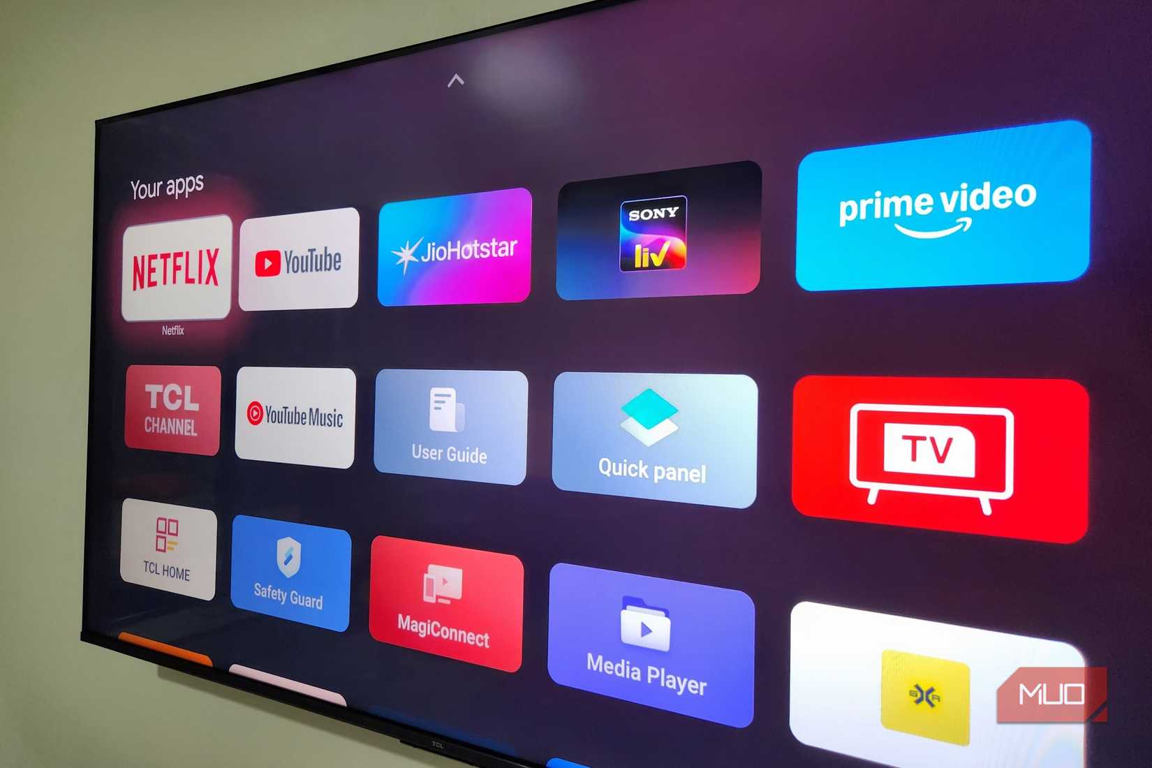 Google TV with apps only mode home screen