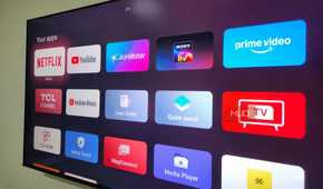 Google TV with apps only mode home screen