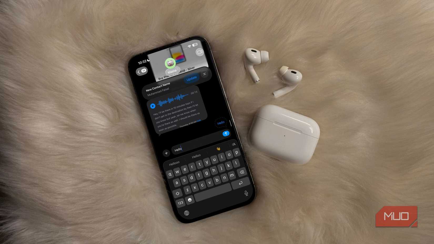 iMessage conversation thread on an iPhone