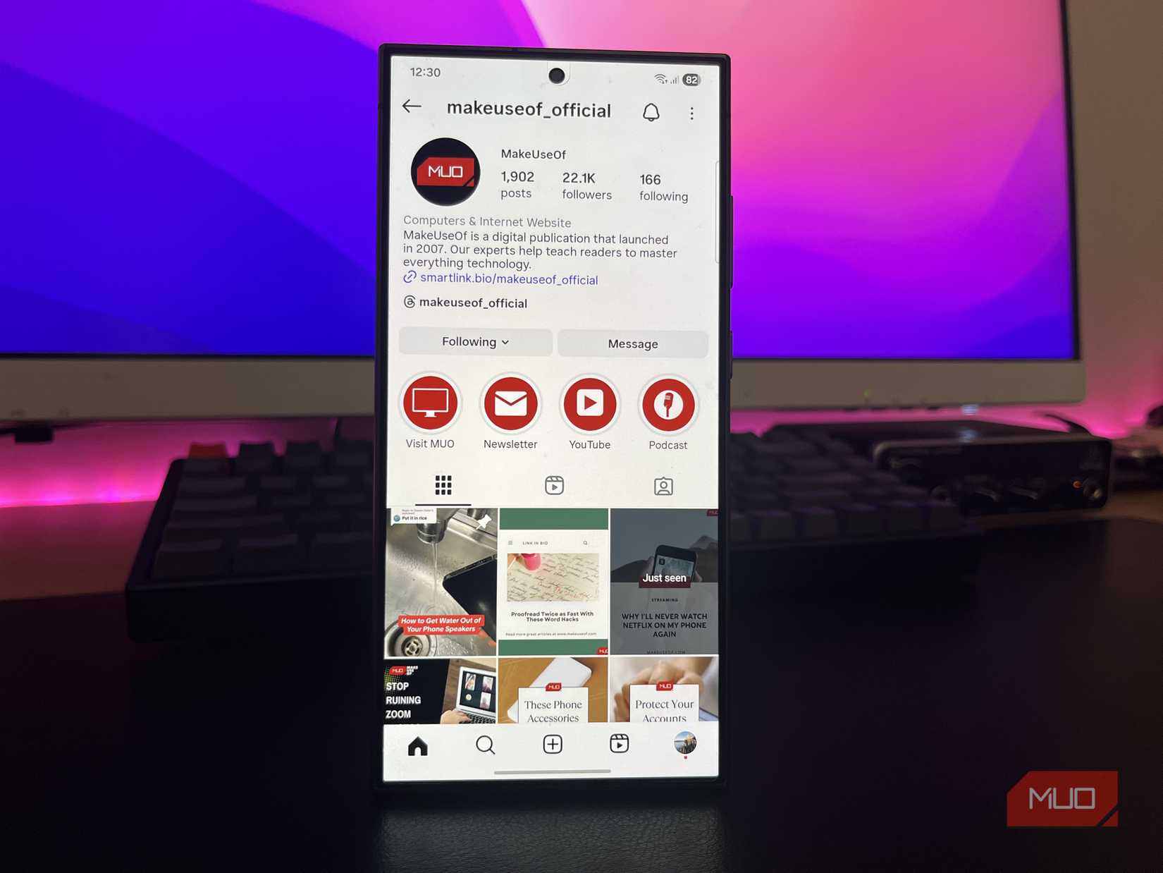 Instagram open on a Samsung Galaxy S24 Ultra