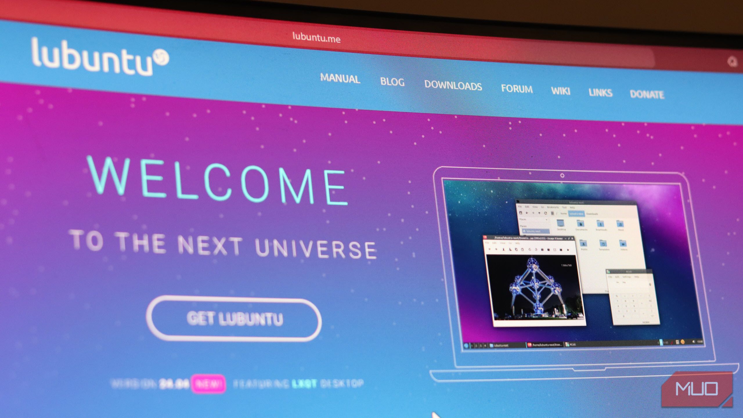 Lubuntu website open in Arc browser