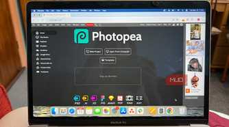 Photopea Homepage on MacBook
