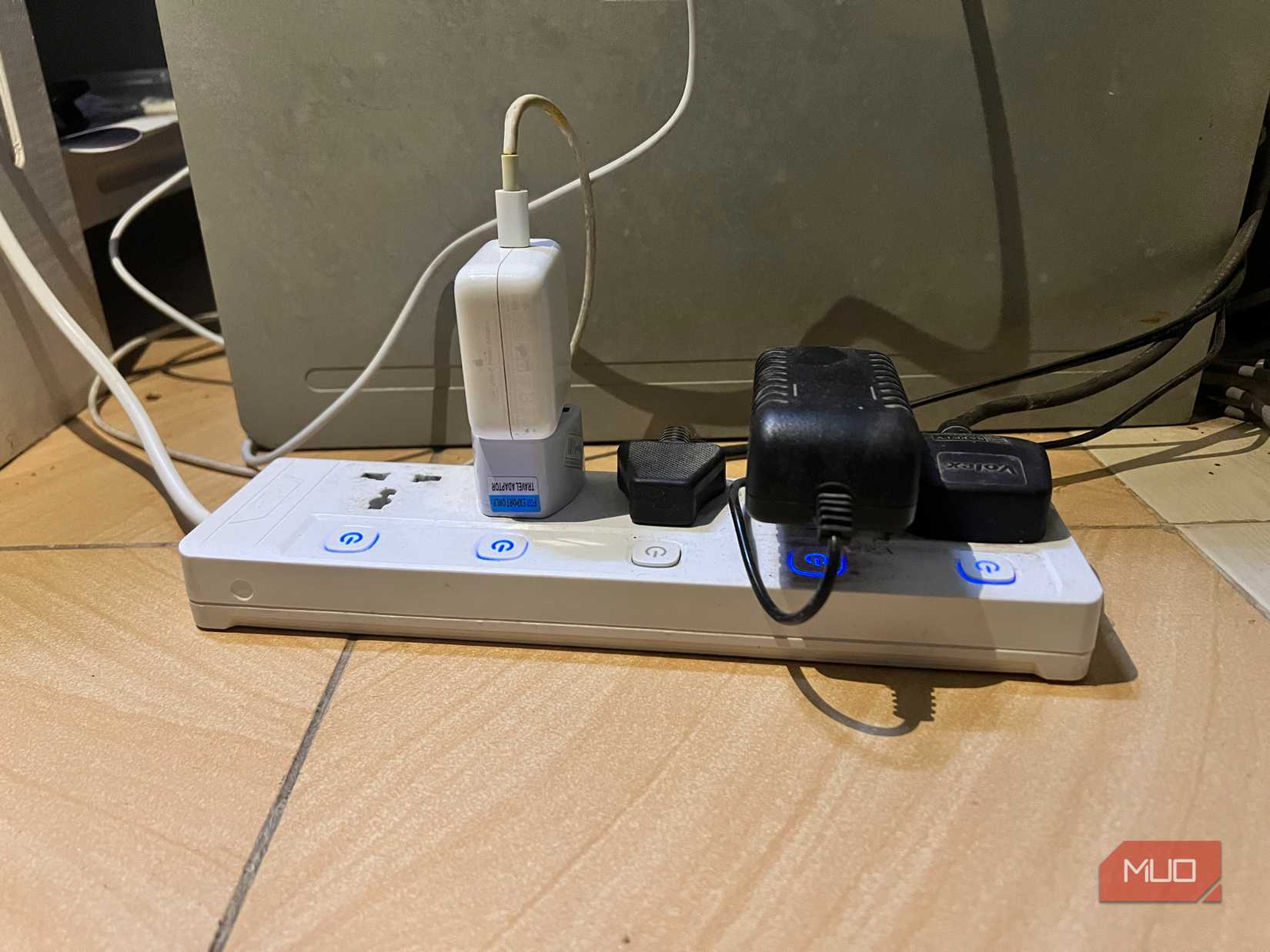 Using a smart power strip to connect all devices