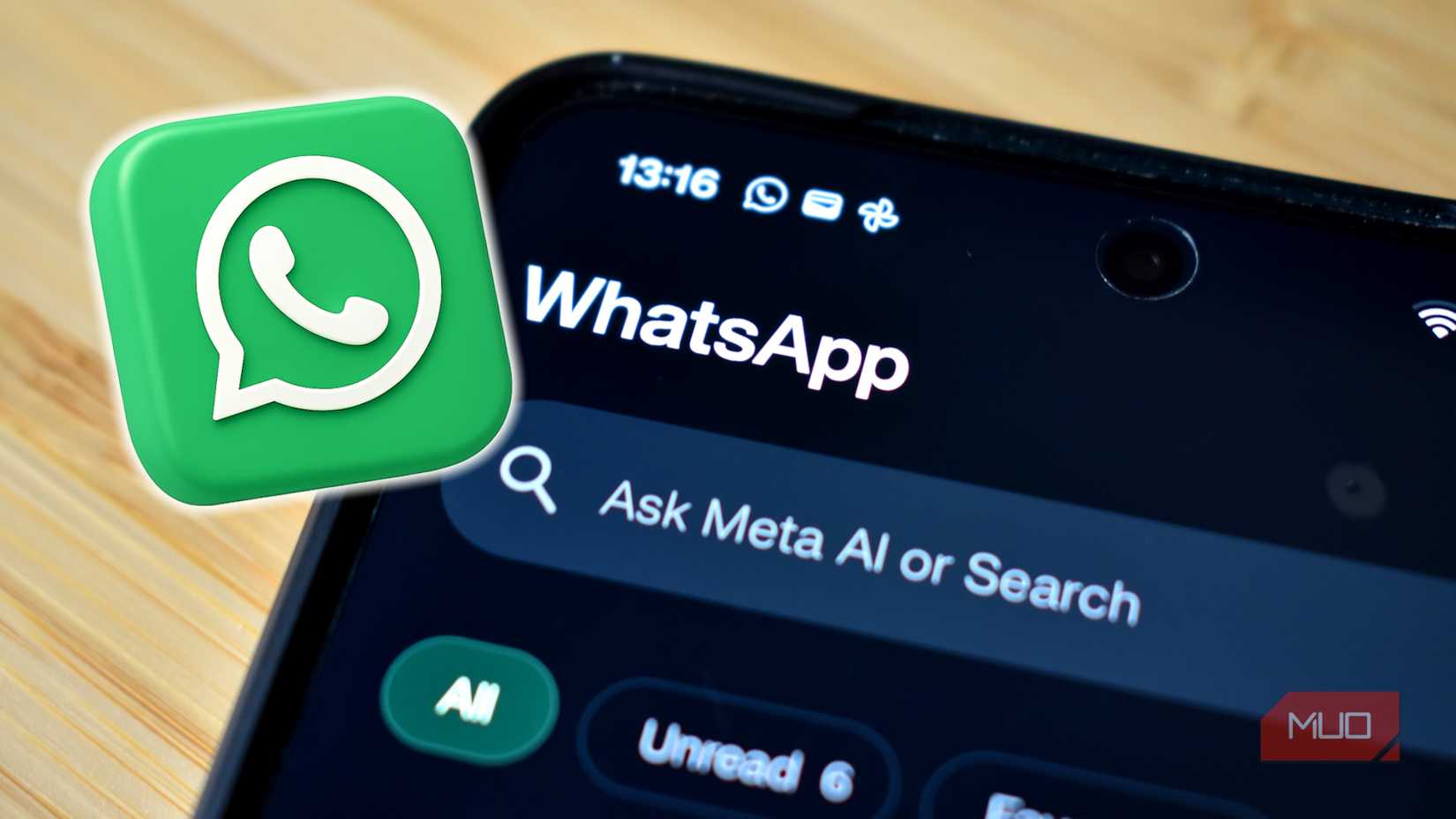 whatsapp with logo on smartphone screen.