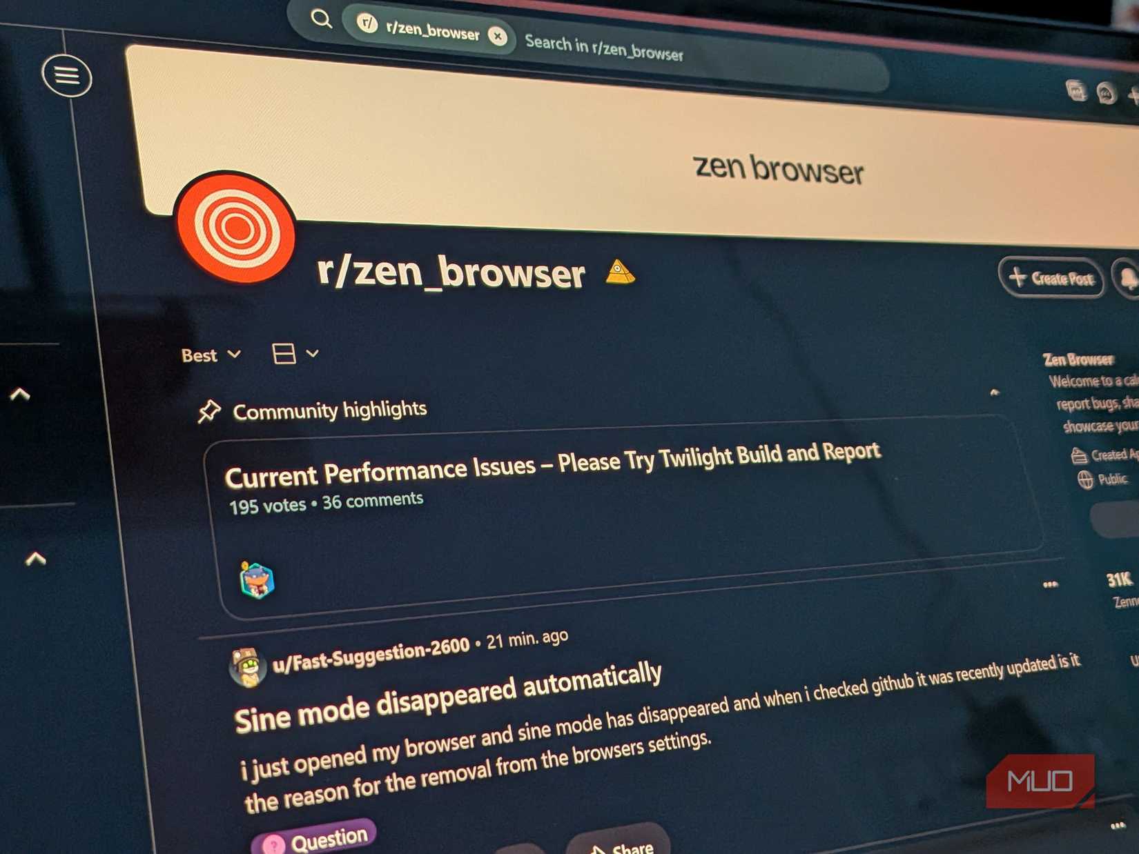 Zen Browser subreddit