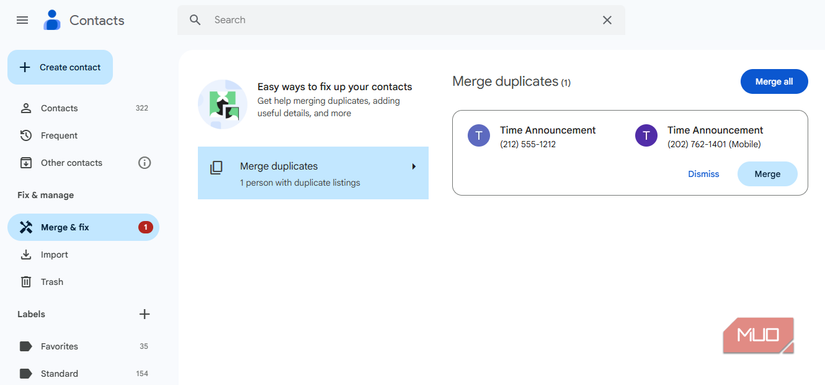 01 Google Contacts Merge & Fix
