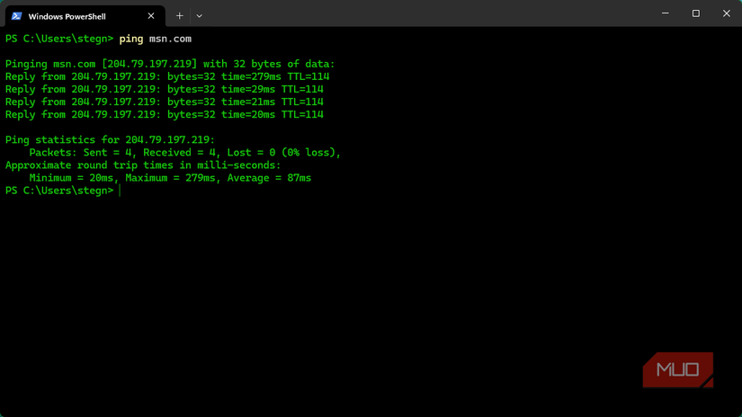 Windows Ping Command