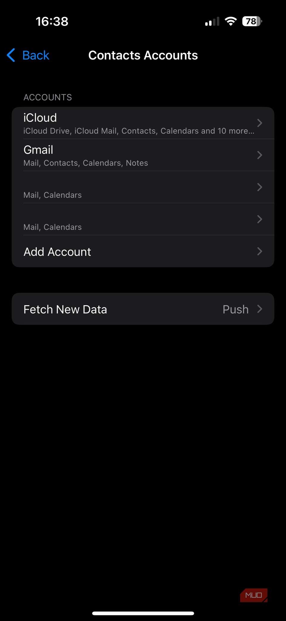 01b iPhone Contacts Accounts