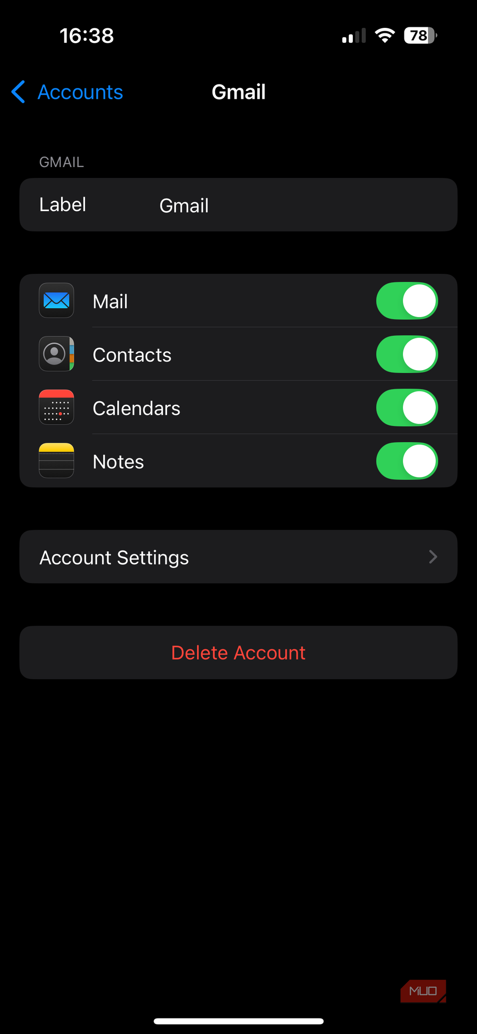 01c iPhone Contacts Account Sync Optoins