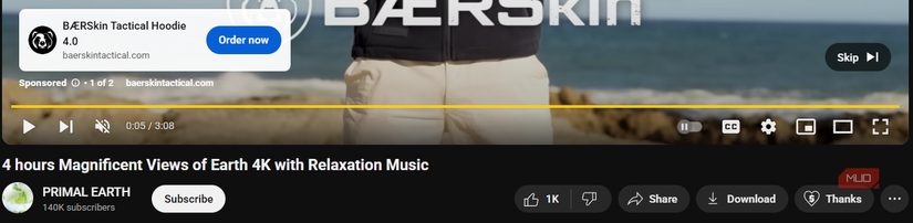 YouTube Three Minute Ad