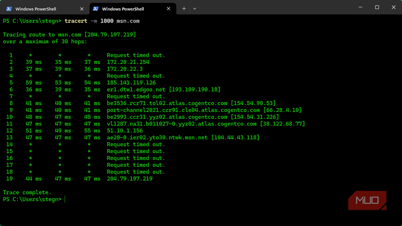 04 Windows tracert Command