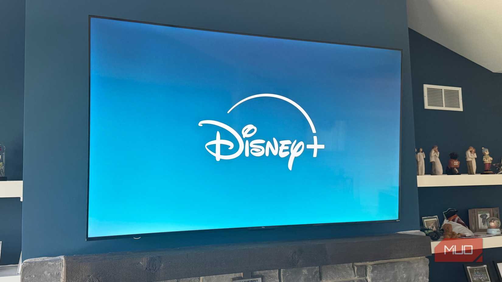 75 inch roku tcl smart tv showing Disney+ loading screen