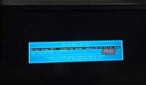 Boot Manager - Boot Menu selection dialog open on a HP laptop