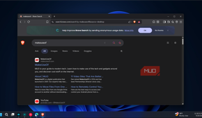 Brave browser search with makeuseof results