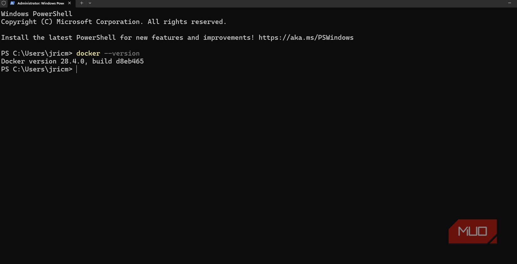 Check Docker installtion