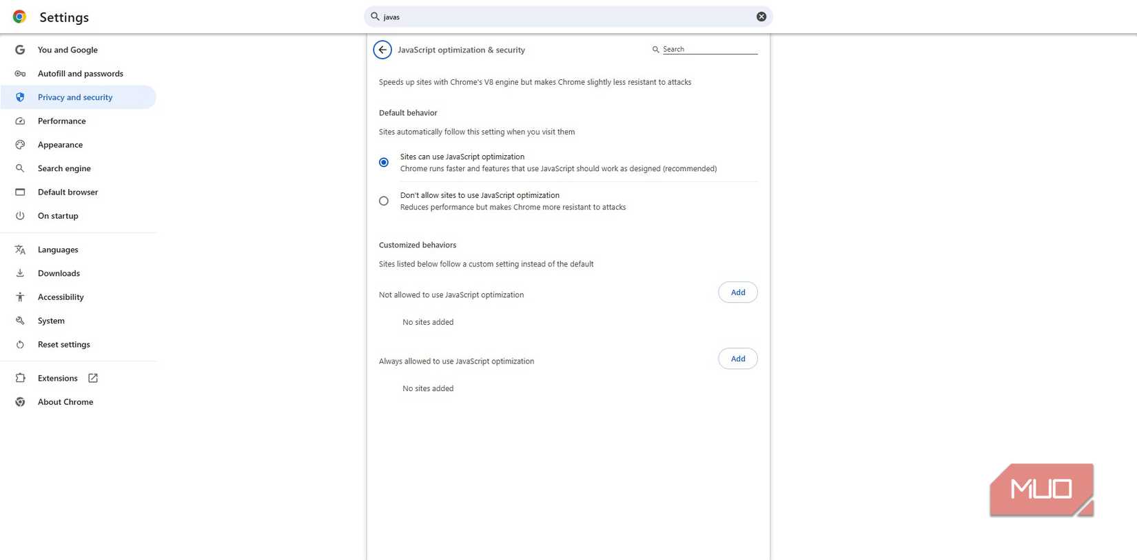 Chrome Javascript optimization
