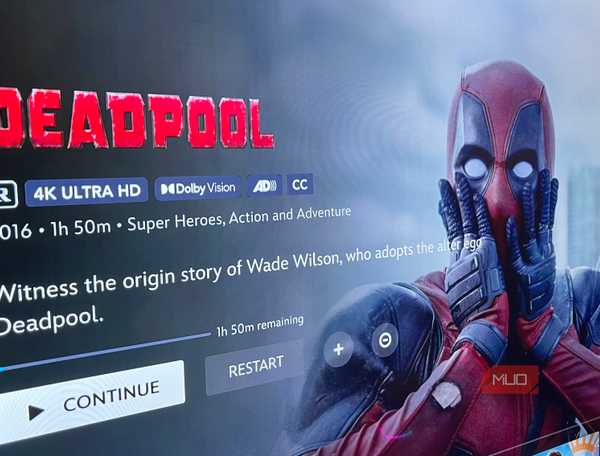 Deadpool Disney home page with Deadpool looking shocked.