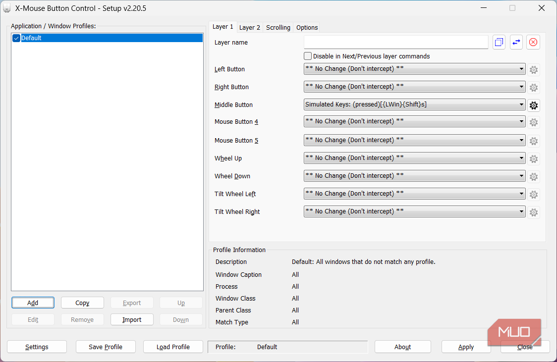 My middle mouse button was useless so I mapped it to run these useful ...