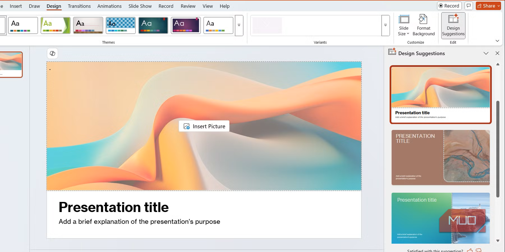 Design ideas in PowerPoint