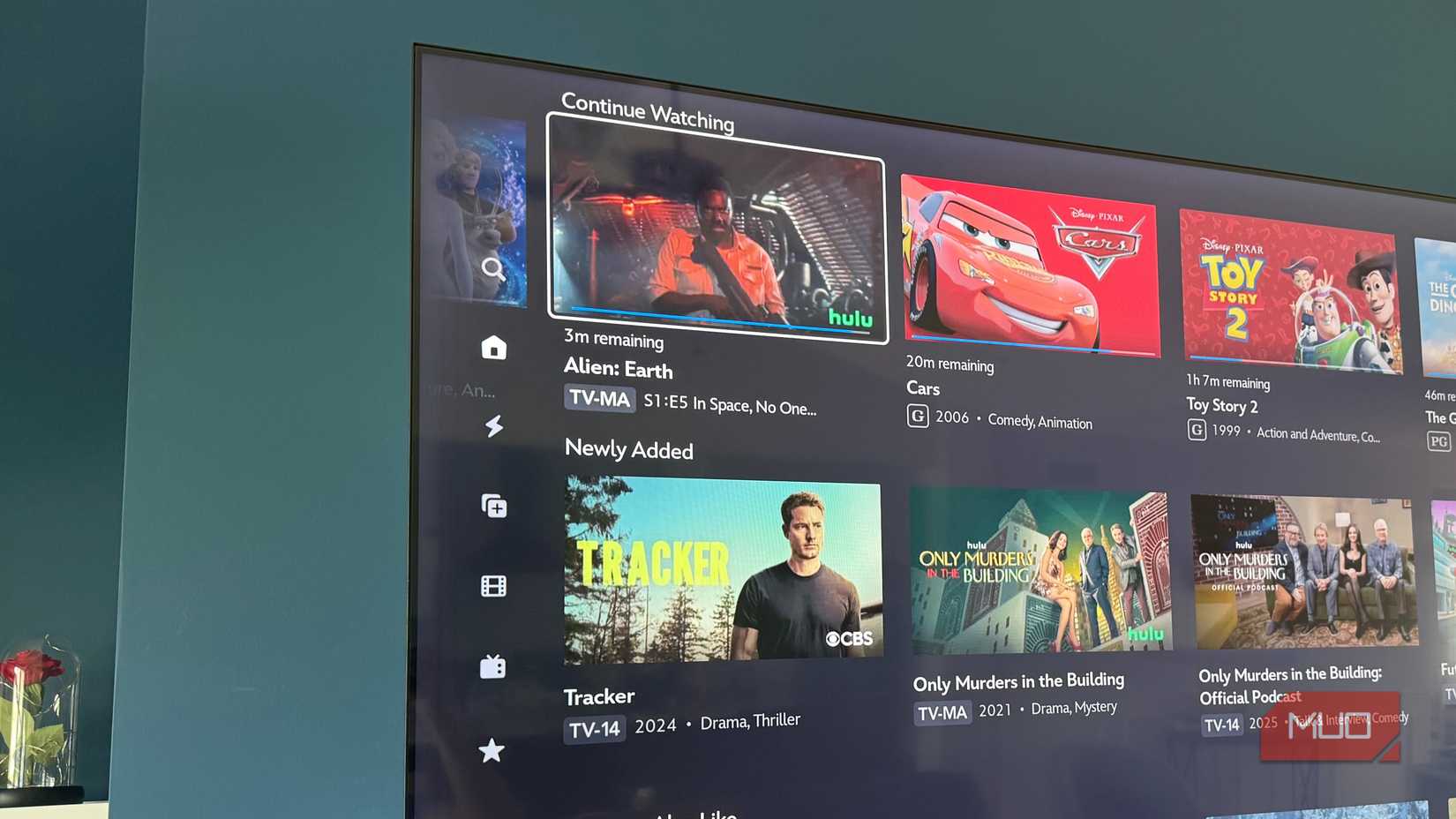 Disney+ app showing available shows:movies