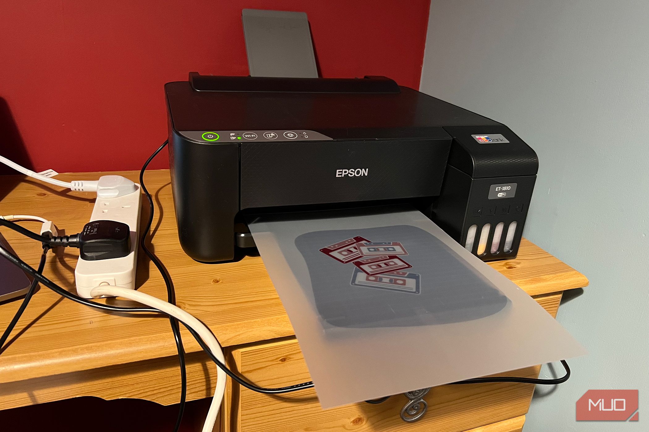 Epson printer with printed graphic on sublimation film 