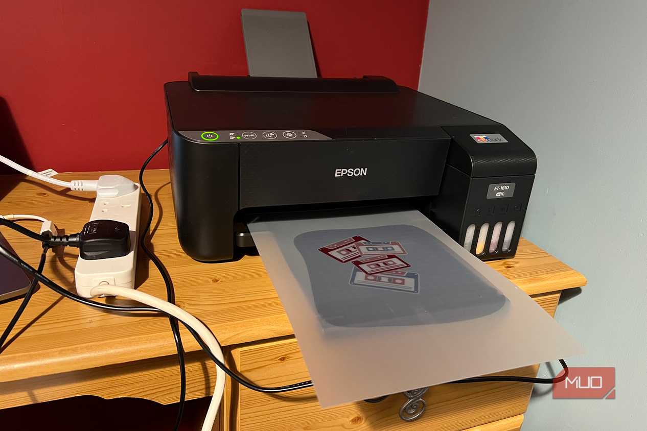 Epson printer with printed graphic on sublimation film