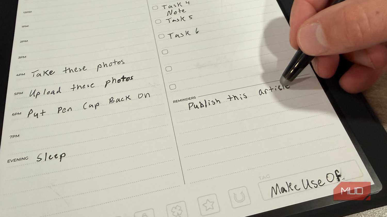 erasing in rocketbook pro with pen