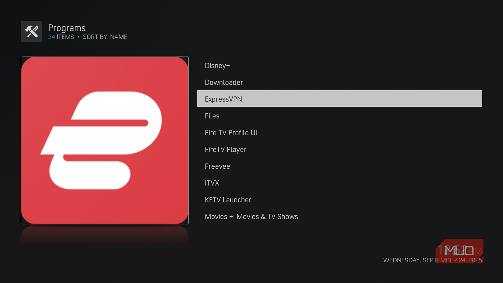 Accessing Express VPN via Kodi.