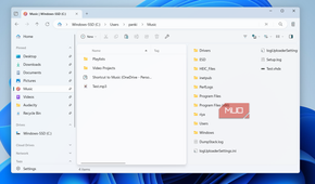 Files app on Windows with vertical panes