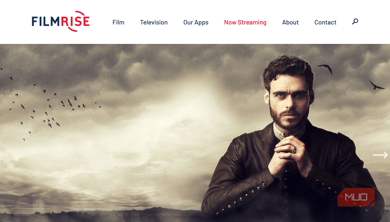Filmrise home screen.