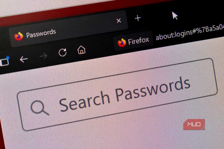 firefox password manager close up computer screen.