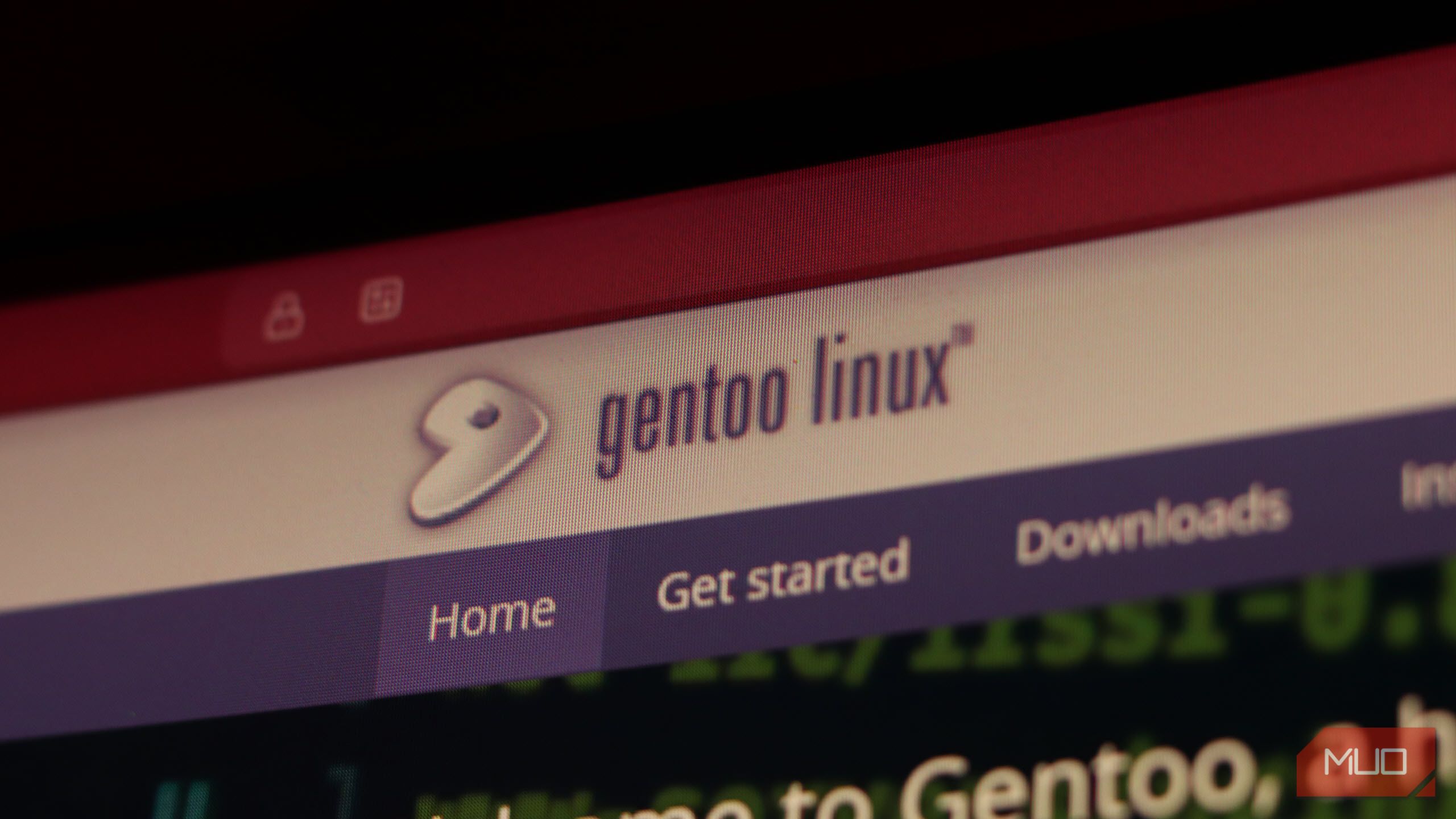 Gentoo Linux logo on the official website. 