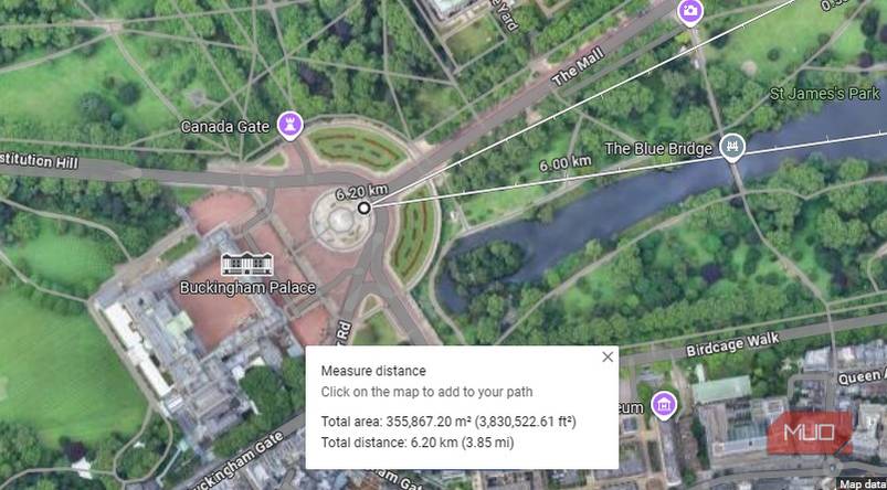 google maps measure distance.